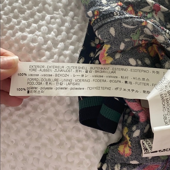 Zara Black Long Sleeve Floral Mini - Picture 5 of 5